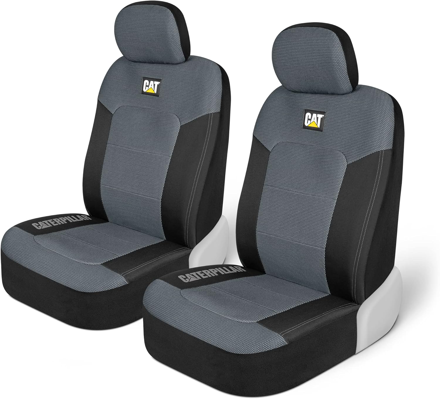 81Z6xCHp9kL._AC_SL1500_.jpg Cat MeshFlex Automotive Seat Covers for Cars Trucks and SUVs – Gray Car Seat Covers for Front Seats, Truck Seat Protectors with Comfortable Mesh Back, Set of 2 - Image 1