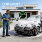 Power Pressure Washer with 4 Quick Connect Nozzles, Portable Washer with Foam Cannon, for House/Driveway/Patio Cleaning - Image 3