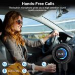 Bluetooth Car Adapter, AUX Bluetooth Adapter for Car/Home Stereo/Hands-Free Calls, Bluetooth Aux Adapter with 3 Ports USB Car Charger, Support Dual Connection/Mic/Noise Reduction Isolator - Image 3