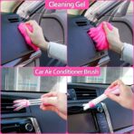 THINKWORK Pink Car Detailing Cleaning Kit, Car Wash Kit, Car Accessories for Women Suitable for Small and Medium Vehicles Such As Cars, Trucks, Suvs(17pcs) - Image 2