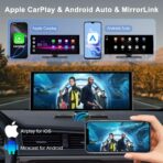 [11" Fully Laminated 60fps Touchscreen] -Accfly Wireless car Play Screen for Apple carplay &Android Auto, OTA Updates -HD Front Dashcam & Backup Camera, Car Stereo Radio/GPS Navigation/BT Audio - Image 6