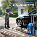 Pressure Cleaner 5000PSI, Heavy Duty Power Cleaner, with 4 Nozzles,Foam Cannon,33FT Hose and 500ml Soap Bottle,Car Wash Machine/Car/Driveway/Patio Clean (Blue) - Image 5