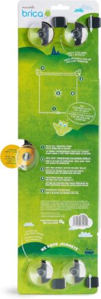 Munchkin Brica Sun Safety Car Window Shade with Heat Alert, Helps Block UVA/UVB Rays, 2 Pack, Black - Image 4