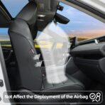 Lolcar RAV4 Seat Covers Custom Fit for Toyota RAV4(Gasoline) 2019 2020 2021 2022 2023 2024 2025 LE,XLE,XLE Premium,Limited,Airbag Compatible,Car Seat Cover Full Set for SUV, Waterproof Leather(Black) - Image 2