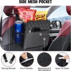 LXUNYI Car Organizer Back Seat, Waterproof Pu Leather Car Seat Storage Bag Foldable Universal Hanging Seatback Organizer for Kids & Adults Travel road Trip Essentials - Image 2