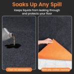 Heavy Duty Oil Spill Mat, 5' x 6', Premium Absorbent Oil Pad, Garage Floor Mat for Under Car, Protects Garage Floor from Spills, Drips, Splashes and Stains,Waterproof Backing Absorbent Pad - Image 8