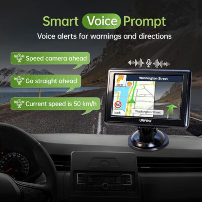 GPS Navigator for Car, Small Size for Limited Cab, 2026 Offline Map with Free Updates Lifetime, 5-inch Touchscreen, Satallete Navigation, Voice Guidance, Speed & Traffic Alerts, Custom Car Routing - Image 7