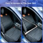 PETICON Front Seat Cover 2 Pack, Full Protection Dog Car Seat Cover with Side Flaps, Nonslip Scratchproof Captain Chair Seat Cover Fits for Cars, Trucks, SUVs, Jeep, Black - Image 6