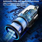 【MFi Certified】iPhone Car Charger Fast Charging, Rombica 4.8A Dual USB Smart Power Cigarette Lighter USB Car Charger with 2Pack Lightning Braided Cable for iPhone 14 13 12 11 Pro XS Mini XR X SE iPad - Image 6