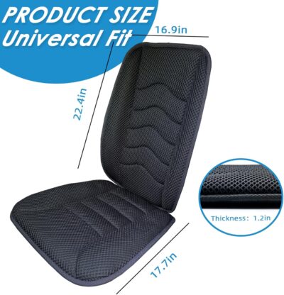 AEROiVi Car Seat Cushion with Back Support Pillow,Breathable 3D Air Mesh,Non-Slip Bottom, Lumbar Support Car Seat Cushion for Long Sitting,Comfort Car Seat Protector,Car Seat Pad Works with Truck,SUV - Image 6