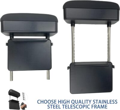 Arm Rest for Car,Car armrest Car arm Rest,Seat Gap Storage Box,Car Seat Gap Filler Organizer,Forearm Wrist Support Adjustable Armrest,Car Central Liftable Armres Storage Organizer Box Black - Image 4
