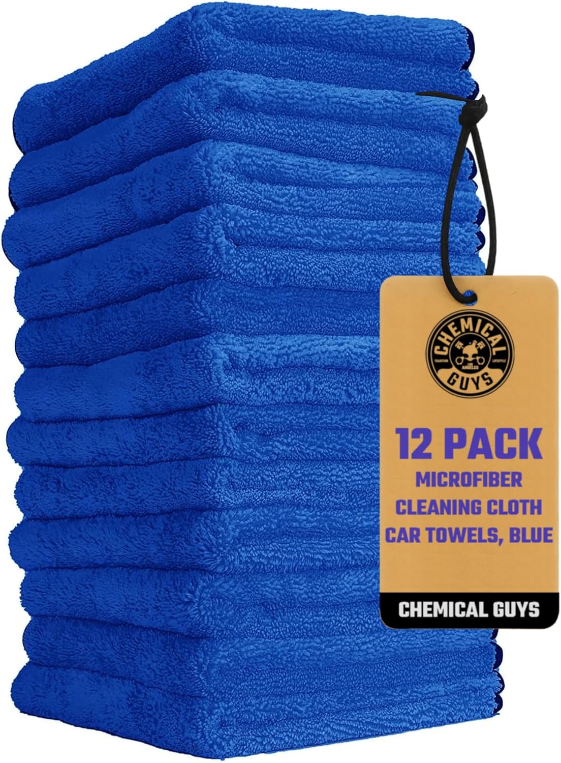 81ZmJGDeNbL._AC_SL1500_.jpg Chemical Guys Professional Grade Premium Microfiber Towels for Cars, Blue, 16" x 16", Ultra-Soft and Scratch-Free Car Detailing Cloths for Trucks, Motorcycles, and More - 12 Pack - Image 1