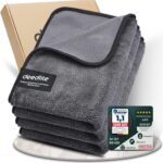 Bath Wipes Shower Cleaning Cloths, Premium Car Drying Towel | Ultra Absorbent Twisted-Loop Design| Microfiber Towel for Car, Shower Cabin, Household