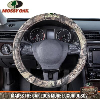 Mossy Oak Full Camo Steering Wheel Cover - Made from Premium Cotton Twill, Universal Fit for 14 1/2 to 15 inches - Official Licensed Product - Image 3