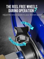 MEKOH Pressure Washer Hose Reel 100FTx3/8”, 200FTx1/4” Manual Power Washer Hose Reel with M22 14mm Fitting,4500PSI Heavy Duty Hose Reel for Water,High Pressure Metal Reel with Wall/Van/Trailer Mount - Image 7