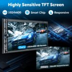 Upgrade Wireless Double Din Car Stereo with Carplay, Android Auto, Bluetooth, 4-Channel RCA, High Power, 2 Subwoofer Ports, 7" HD Capacitive Touchscreen Car Radio, Backup Camera, Audio Receiver - Image 7