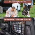 Kaskawise Upgrade Car Ceiling Cargo Net Pocket,31.5"x21.6" Double-Layer Car Roof Storage Organizer,Overhead Net for Truck,SUV & Van Camping,Travel Road Trips,Van Life Essentials - Image 4