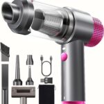 DRFLASH 6-in-1 Handheld Cordless Car Vacuum Cleaner, 16000PA Portable Mini Vacuum Cleaners with LED Light & Fast Type-C Charging, Multi-Nozzles for Home, Outdoor,Pets, Office Use