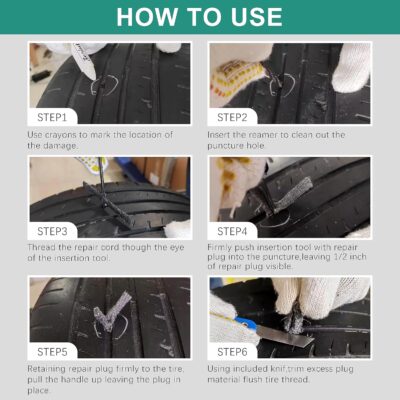 TT-M26 Tubeless Tire Repair Kits, 26pcs Compact Tire Puncture Repair Kit, Tire Repair Tools and Tire Repair Plugs for Cars Motorcycles… - Image 3