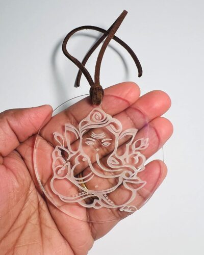 Ganesha Car charm | Ganesh Rearview Accessories | Hindu car charm | Hindu Car Accessories | indian Window Ornament | Rear view mirror charm - Image 3