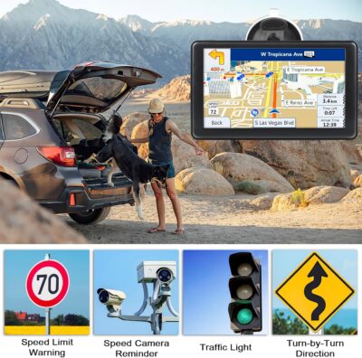 GPS Navigator for Truck Car, 7'' GPS Commercial Drivers 2026 Trucker GPS for Semi Truck (Latest 2026 Maps Free Lifetime Updates) with GPS Navigation Systems, Voice Assist, Speed Limit Warnings - Image 4