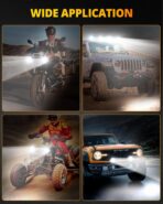 NAOEVO 4 Inch Round LED Pod Lights, 60W 6000LM LED Spot Off Road/Driving/Fog Lights for Truck Car ATV UTV Boat Motorcycle, 2-Pack (White) - Image 8