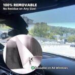 Car Windshield/Rear Window Sunshade Film - Static Cling & Reusable | Heat & UV Blocking | Gradient Black Design | 78.7" x 6" Universal | Tools Included (1 PCS) - Image 3