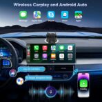 Carplay Screen for Car, 10.26'' Upgrade Wireless CarPlay & Android Auto Car Play Screen with 60PFS,1080P Backup Camera (with a Camera Bracket), GPS Navigation, Voice Control for All Vehicles - Image 3