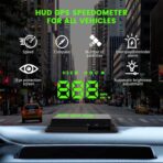 Heads up Display for Cars,Car HUD,Head up Display for Car,Car Speedometer Display,Automatic Brightness Adjustment,Speeding Alert,USB Cable Plug & Play - Image 7