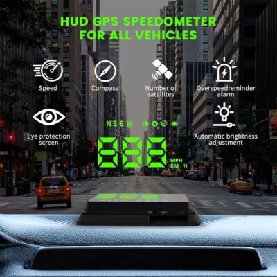 Heads up Display for Cars,Car HUD,Head up Display for Car,Car Speedometer Display,Automatic Brightness Adjustment,Speeding Alert,USB Cable Plug & Play - Image 7