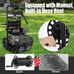 Professional 4200PSI 4GPM 212CC Gas Pressure Washer, 7.0 HP Commercial Gas Power Washer with 3L Foam Bottle 10" Wheels 5 Nozzles 33FT Hose for Home Car Fence Driveway (EPA/CARB/ETL Compliant) 77LBS - Image 8