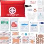 PTEROMY 150 Piece Mini First Aid Kit, Portable Small Emergency Kits Compact 1st Aid Kit for Car, Travel, Home, Camping, Outdoor, Hiking