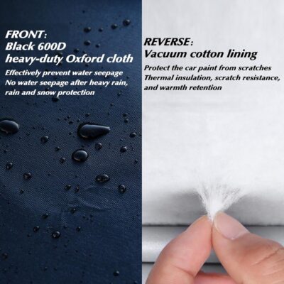 16-Layer Special Full Car Cover Fit for 2006-2023 MERC-edes Benz S Series S400 S550 S63 AMG, Ultra Heavy 600D Oxford Cloth, All-Weather Protection Summer Sun Exposure Winter Snow Rain Dust UV - Image 4