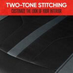 Motor Trend Gray Cloth Car Seat Covers for Front Seats – Premium Automotive Bucket Seat Covers, Made for Vehicles with Removable Headrests, Interior Covers for Car Truck Van SUV Seat Protector - Image 6