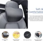 Car Neck Pillow for Driving, Soft Car Neck Pillow Memory Foam Neck Support Pillow, Comfortable Ergonomic Design for Travel, Cervical Support and Neck Pain Relief (Black, 1Pcs) - Image 3