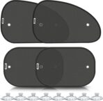 2026 New Upgrade Car Window Shades for Side Window(4 Pack),Car Window Shade for Baby with 8 Suction Cups,Sun Shade Side Window Can Blocks 99.98% UVR,Sun Shade for Window