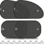 2026 New Upgrade Car Window Shades for Side Window(4 Pack),Car Window Shade for Baby with 8 Suction Cups,Sun Shade Side Window Can Blocks 99.98% UVR,Sun Shade for Window