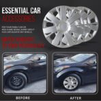 Hubcaps 4-Pack Kit, 14 inch Hub Caps Set of 4 Wheel Covers with Universal Snap-On Retention Rings, 1-Tone ABS Plastic Silver Car Rims for All Models (SG-5077-B-14) - Image 6