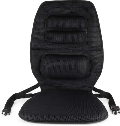 FOMI Premium Gel Cushion and Firm Back Support | Seat Cushion Pad and Upper Lower Thoracic and Lumbar Pillow for Car, Office Chair | Pressure Sore, Coccyx Pain Relief | Posture Aid (Grid Gel) - Image 6