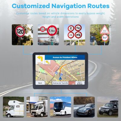 GPS Navigator for Car Truck RV, 7" Touchscreen GPS Navigation System, 2026 Map with Voice Guidance, Speed Alert, Red Light Warning, Custom Truck Routing, Free Lifetime Updates (Blue) - Image 3