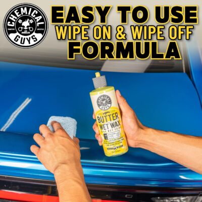 Chemical Guys Butter Wet Wax - Deep Wet Shine Car Wax for Cars, Trucks, SUVs, RVs, and More, Easy On/Off Liquid Formula, Banana Scent - 16 fl oz - Image 10
