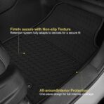 Car Floor Mats Custom Fit for Chevrolet Tahoe/GMC Yukon 2015-2020 Chevy Black Rubber All Weather Protection Auto Floor Liners Heavy Duty Odorless - Image 3