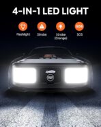 TREKURE Portable Car Battery Jump Starter 4000A 16800mAh Jump Box, Car Battery Jumper Starter Portable Jumper Cables for car(8.0L Gas/6.5L Diesel), Fast Charge, Lights, Compact - Image 4