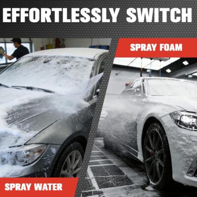 Pressure Washer Gun with Foam Cannon Kit, 1/4” Quick Connect, 5 Adjustable Nozzles & Dual Switch for Car Wash Foam Gun & Pressure Washer Gun - Image 2