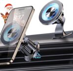 for MagSafe Car Mount Magnetic Phone Holder for Car [2026 Upgraded 22X Magnets & Double-Hooks] Phone Holders for Your Car Stand for Dashboard Vent GPS for iPhone 17/16/15/14/13 Android etc