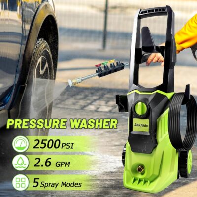 Pressure Washer, Power Washer with Foam Cannon,High Pressure Cleaning Machine with 4 Nozzles for Car, Patio, Driveway,Fences,Decks - Image 2
