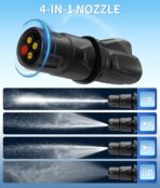 Portable Electric Pressure Washer w/3.2Gal Tank, 4-in-1 Nozzles, Max 290 PSI Foldable Cordless Pressure Washer for No Water Hose Apartment, Camping, Bike Cleaning, Garden Care and Pet Cleaning - Image 4