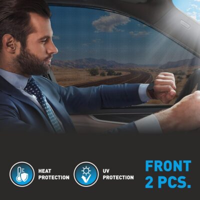 CLIM ART Magnetic Car Window Sunshade for Toyota Sienna 2021-2026, 2 Pc.Set, Side Glass Covers Screen, Block Sun Rays Curtains, Window Shield Sun Shade in Cars, Camping Accessories - MS0176 - Image 2