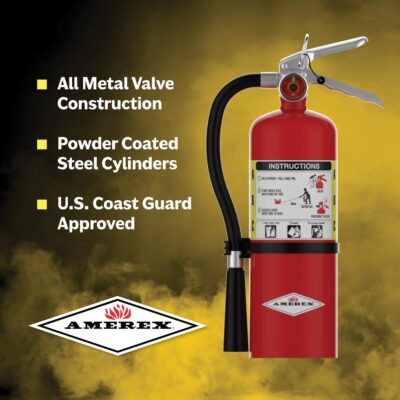 Amerex B500T 5 lbs ABC Dry Chemical Fire Extinguisher with Wall Bracket - Image 6