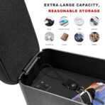 Car Armrest Storage Box with Cup Holder, Adjustable Leather Auto Seat Gap Filler Armrest Extender Pad, Liftable Forearm Wrist Support Center Console Storage Case for SUV Truck (Black & Red) - Image 6